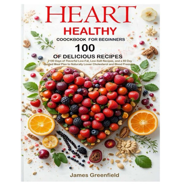 Heart Healthy Cookbook for Beginners: 2100 Days of Flavorful Low-Fat,
