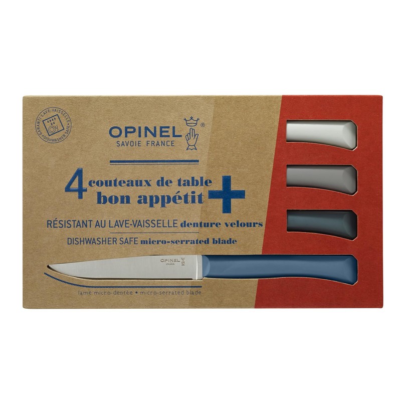 Opinel Set of 4 Bon Appetit+ Dishwasher Safe Serrated Steak