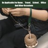 Fertrey Portable Wooden Wrist Yarn Holder with Leather Strap, Knitting