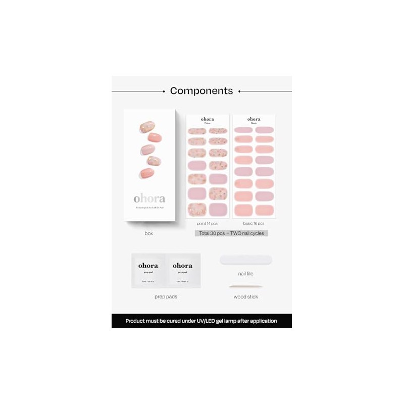 Tira de uñas de gel real de Ohora – 30