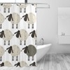JUMBEAR Sheep Shower Curtain, Waterproof Fabric Shower Curtain Set with