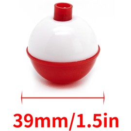 Surf turtle Fishing Bobber 10 pcs 1.5 Inch Fishing Floats Red/White Bobbers Snap-On Push Button Buoy Float Fishing Tackle Accessories
