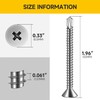 Mywish (100Pcs) #10 x 2 Self Tapping Screws for Metal,