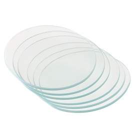 PATIKIL 70mm Diameter Watch Plate Culture Plate Beaker Cover 6pcs Smooth Edge Beveled Arc Laboratory Clear