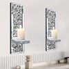 Set of 2 Crystal Crush Diamond Candle Sconces, Gorgeous Silver