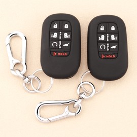 TANDRIVE Key Fob Cover for Honda 2025 Odyssey, 7 Button, Silicone, 2-Pack, Black