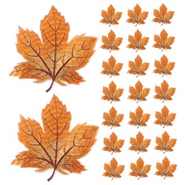 Operitacx Maple Leaf Iron on Patches 24pcs Embroidered Patches for DIY Craft Clothing Repair Decor