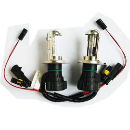 Pack of Two H4-3 9003 Hb1 High/Low Bi-Xenon Beam Xenon HID Direct Replacement Bulbs (12V 35W, 6000K Super White)