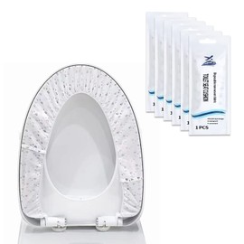 PMELCXD 20 PCS Toilet Seat Covers Disposable - Disposable Non-Woven Individually Wrapped Toilet Seat Shields Travel Accessories for Adults Kids（White）