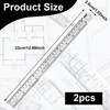 Set of 2 Rulers 30 cm Metal Scale Ruler with
