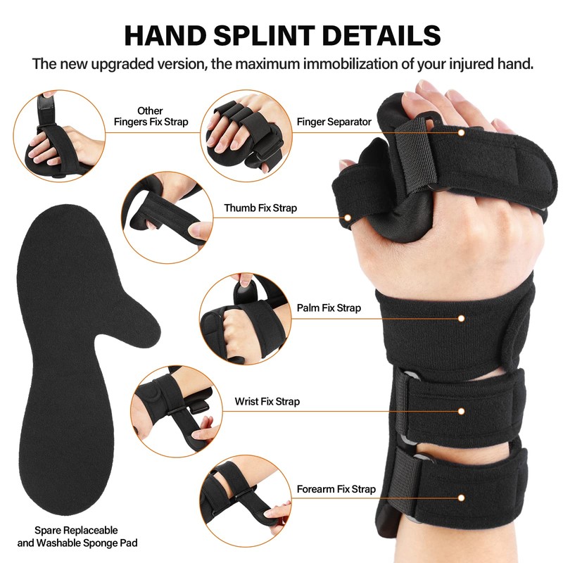 HOOMTREE Stroke Resting Hand Splint Right&Left Resting Hand Splint with