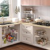 Liuoud Under Sink Organizer Storage 1 pack, 2 Tier Slide