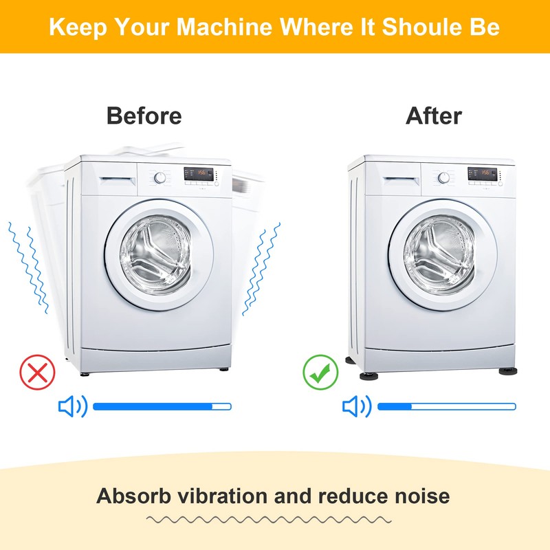 MyLifeUNIT EVA Anti Vibration Pads for Washing Machine, Non Slip