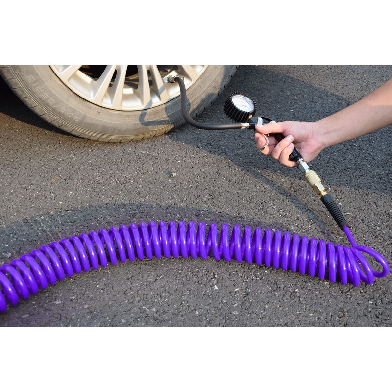 YOTOO Polyurethane Recoil Air Hose, Air Compressor Hose 1/4" Inner