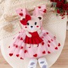 Carolilly Baby Girl Heart Outfits of 3-Piece for Saint-Valentine, Lovely