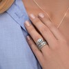 925 Sterling Silver Ring with White Cubic Zirconia Oval Shape