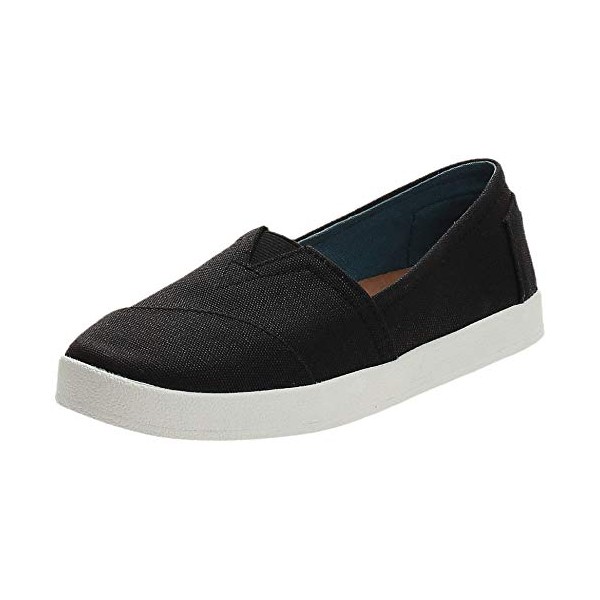 TOMS Black Coated Canvas Womens Classic 10006322 (Size: 9.5)