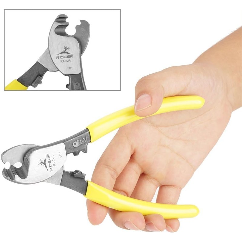 Wire Cutters Stripper, RT-22 6” Cable Wire Stripper Chrome Vanadium