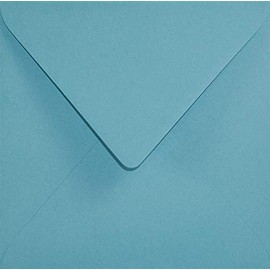 Netuno 25 Blue Square Envelopes 153 x 153 mm 110 g Woodstock Azzurro Blue Envelopes Square Beautiful Envelopes Festive Eco Paper Coloured Envelopes Easter Christmas Wedding