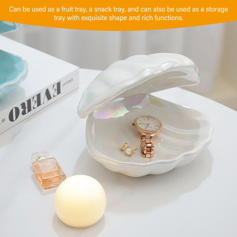 BORDEAG Shell Pearl Night Light Ceramic Shell Lamp Shell Pearl
