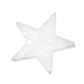 NKlaus Selenite Star Plate 8 x 8 x 1.5 cm - Star-Shaped Selenite Plate for Meditation and Energy Work, Handmade for Spiritual Decoration and Storage of Jewellery or Healing Stones 16364