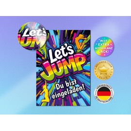 12 Invitations for Children's Birthday Party Jump Party Girls Children Boys Cool Colourful Invitations Birthday Invitations Kids