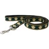 Monkey Pattern Canvas Dog Leash - Standard (3/4 Inch, Emerald)