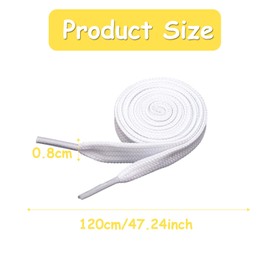 FAST-FX 2 Pieces White Shoe Laces，Laces Trainers,White Laces,WHite Laces for Trainers,Shoe Laces,White Trainer Laces - Durable Shoelaces for Trainers, Athletic Shoes, Boots and More