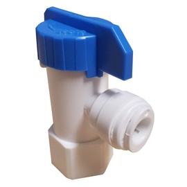 Metpure Válvula de bola de tanque de conexión rápida con junta para sistemas de purificación de agua y sistema de ósmosis inversa tanque de almacenamiento de agua a presión (NPT hembra de 1/4 pulgadas