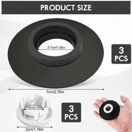 Flush Valve Seal Compatible with Ideal Standard Toilet Cistern, Replacement Flush Valve Seal & Clip, Replace of SV01967 (3 Pcs)