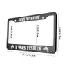 oFloral Just Wishin I was Fishin Aluminum Alloy License Plate