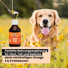 Wahre Tierliebe Lachsöl aus 100% atlantischem Lachs I Fischöl mit Reichhaltigen Omega 3 & 6 Fettsäuren als Perfekte Nahrungsergänzung, Made in Germany