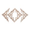 MUXSAM 4Pcs 15cm Wood Carved Unpainted Sharp Corner Onlay Applique