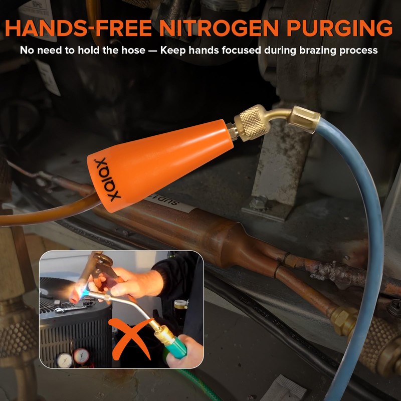 XQIQX TFXNPB Nitrogen Purge Boot, HVAC Nitrogen Purge Tool for