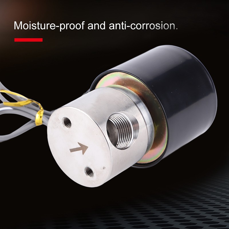 DC 12V G3/8" Stainless Steel 304 Normally Closed Electric Solenoid