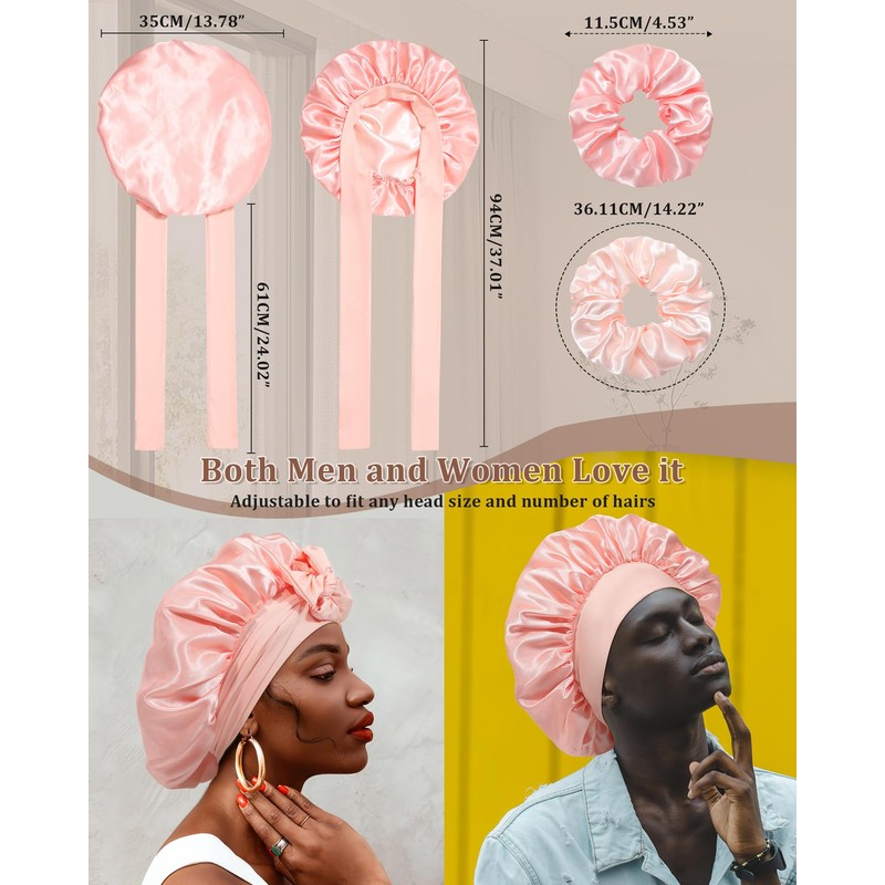 CHLINS Reversible Satin Bonnet for Sleeping Women Double Layer Hair