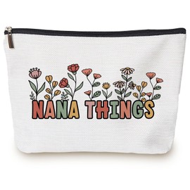 Undergo Grandma Gifts Nana Gifts Makeup Bag - Nana Things Makeup Bag - Grandma Cosmetic Bag - Nana Mothers Day Birthday Retirement Gifts for Grandma Makeup Pouch