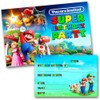 Mario Party Invites Birthday Invitations & Envelopes (WRITE ON) 12