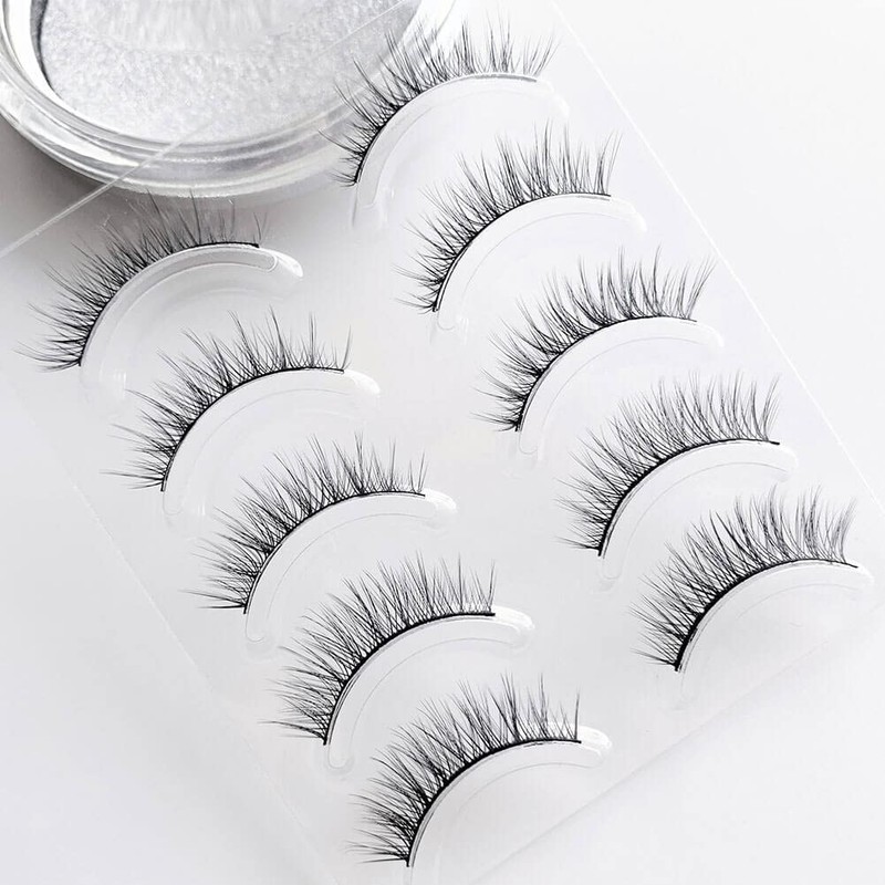 Musegetes 3D False Eyelashes Popular Black Natural Axis Soft Core