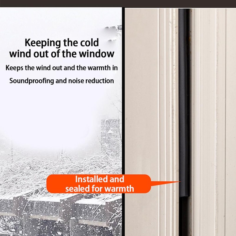 AIXXCUVQ Door Soundproofing Rubber Sealing Strip Noise Reduction Technology Weather