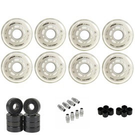 Labeda Union Roller Hockey Wheels + Hybrid Ceramic Bearings 68mm White X-Soft