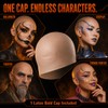 Latex Bald Cap for Adults, Realistic Nude Bald Head for