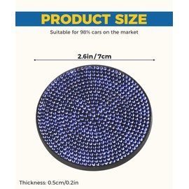 iolory 2PCS Car Coasters,Car Cup Holder Coaster,Car Interior Accessories for Women,Universal Crystal Rhinestone Anti-Slip Cup Holder Insert Coaster,Suitable for Cars, SUVs,Trucks,Sedans (Blue)