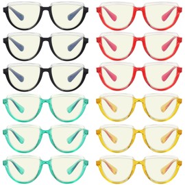 Eyekepper 12 Pack Blue Light Blocking Reading Glasses Half Moon Computer Readers Women +1.50