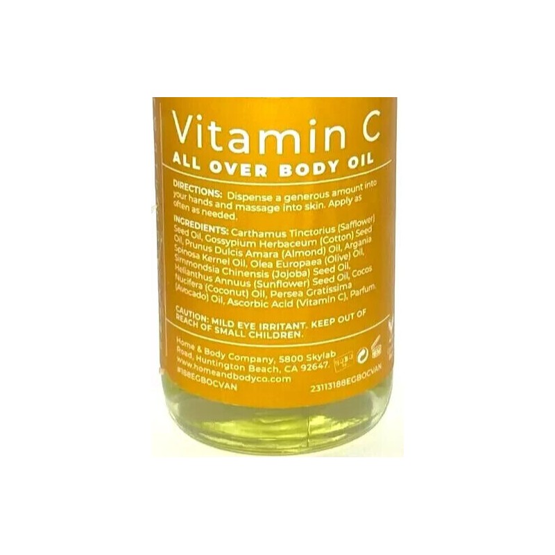 HOME&BODY EARTH GOODNESS VITAMIN C ALL OVER BODY OIL COCONUT