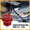 Partuto 2 Set M18x1.5 Oil Drain Plug Aluminum Alloy with