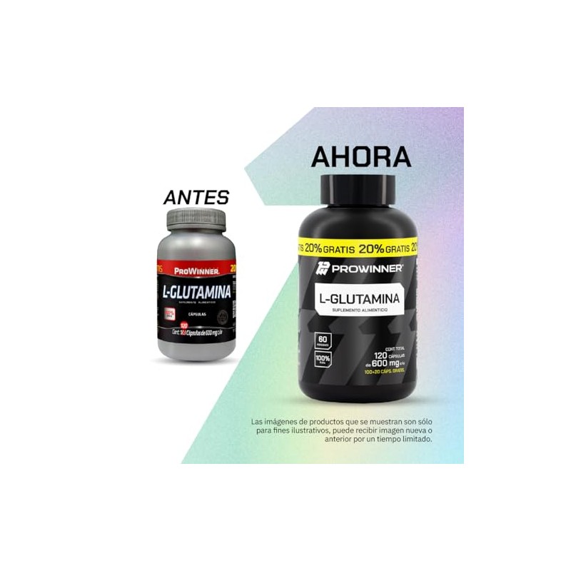 Prowinner Glutamina Suplemento Alimenticio 100 Pura Antioxidante Post Workout 120