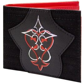Kingdom Hearts Red & Silver Symbol Black ID & Card Bi-Fold Wallet