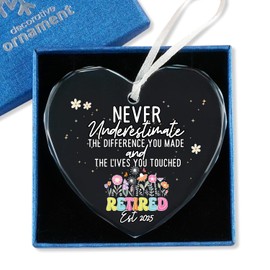 Retirement Gifts for Women 2025, Retired Ornament 2025 - Retired Gift for Coworker, Boss, Employee, Teacher, Nurse, Woman, Man - Christmas Ornament Keepsake