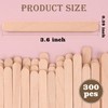 300 Pcs 3.6-Inch-Long Popsicle Wooden Sticks, Natural Birch Wood